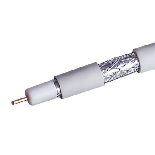 Изображение Кабель коаксиальный RG-6 CCS 1.02 (21проц.)/FPE/Al-Pet-Al Foil Unbonded/Al 64х0.12/PVC RW бел. (уп.100м) Net.On 109L