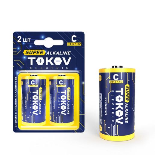 Изображение Элемент питания алкалиновый С/LR14 (блистер 2шт) TOKOV ELECTRIC TKE-ALS-LR14/B2