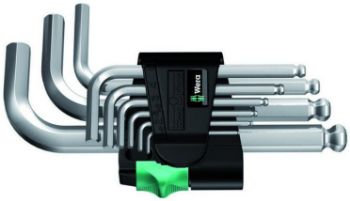 Изображение Набор Г-образных ключей 950/9 PKS Hex-Plus 3 9 предметов (1.5/2/2.5/3/4/5/6/8/10мм) Wera WE-133163
