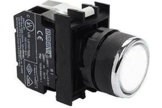 Изображение Кнопка с подсветкой-светодиод B152DB бел. EMAS B152DB