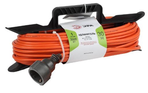 Изображение Удлинитель-шнур на рамке 1х30м с заземл. 16А IP20 UFx-1e-3х1.5-30m ПВС 3х1.5 Эра Б0046830