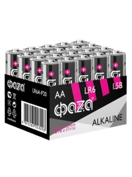 Изображение Элемент питания алкалиновый AA/LR6 1.5В Alkaline Pack-20 (уп.20шт) ФАZА 5028098