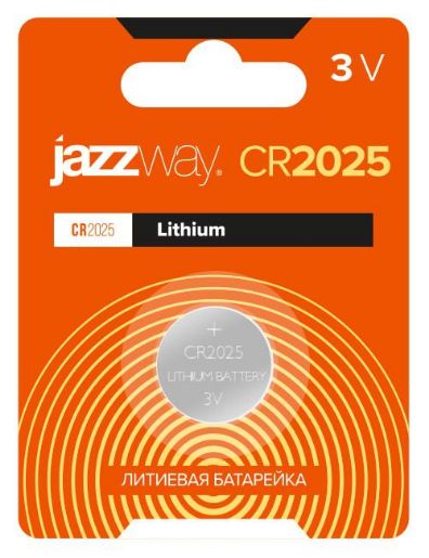 Изображение Элемент питания литиевый CR2025 3В BL-1 (блист.1шт) JazzWay 2852861