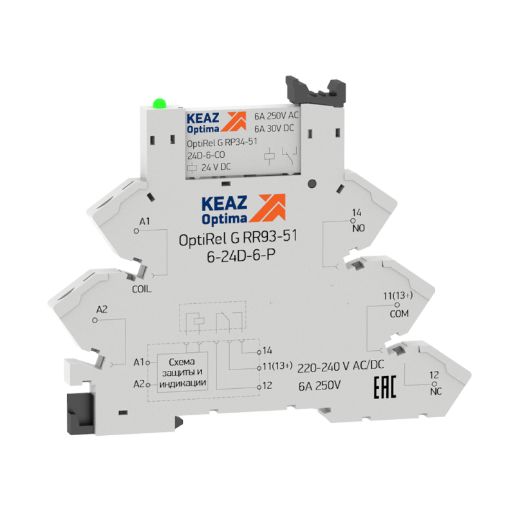 Изображение Модуль релейный OptiRel G RM38-61-24D-6-P-CO КЭАЗ 282948