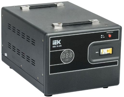 Изображение Стабилизатор напряжения 1ф 10кВА HUB переносной IEK IVS21-1-010-13
