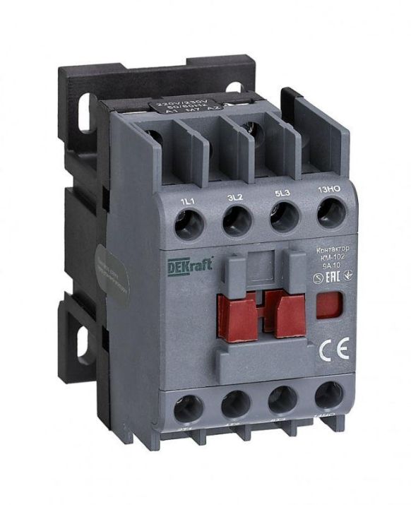 Изображение Контактор КМ-102 9А кат. 24В AC 1НО AC-3 AC-4 DEKraft 22065DEK
