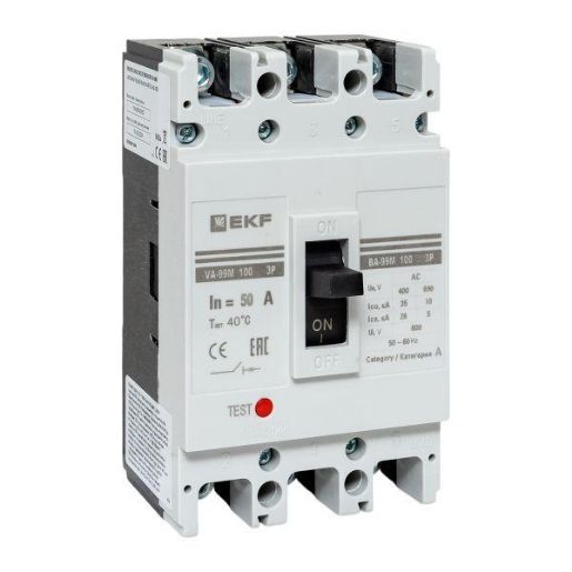 Изображение Выключатель автоматический 3п 100/50А 35кА ВА-99М PROxima EKF mccb99-100-50m