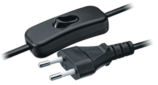 Изображение Шнур 61 720 NPS-FS-170-2х0.5-BL 1.7м с выкл. черн. Navigator 61720