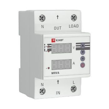 Изображение Реле напряжения и тока с дисплеем MRVA 50А PROxima EKF MRVA-50A