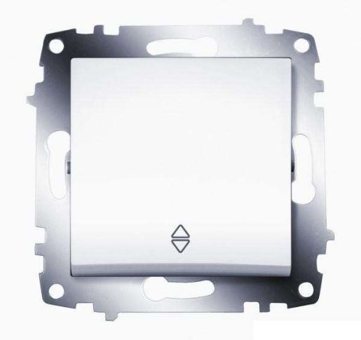 Изображение Переключатель 1-кл. 1мод. СП Cosmo 10А IP20 (сх. 6) механизм бел. ABB 619-010200-209