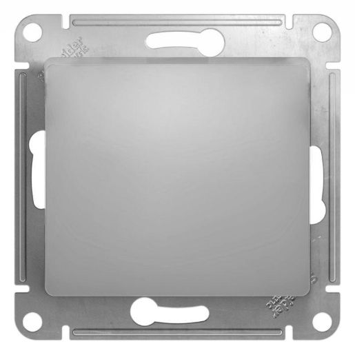 Изображение Кнопка нажимная 1-кл. СП Glossa 10А IP20 (сх. 1) 10AX механизм алюм. SE GSL000315