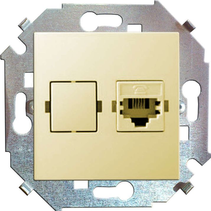 Изображение Розетка компьютерная СП Simon 15 RJ45 кат.5E Systimax механизм сл. кость Simon 1591598-031