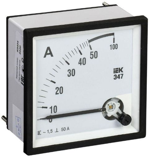 Изображение Амперметр Э47 72х72мм 50А кл. точн. 1.5 IEK IPA10-6-0050-E