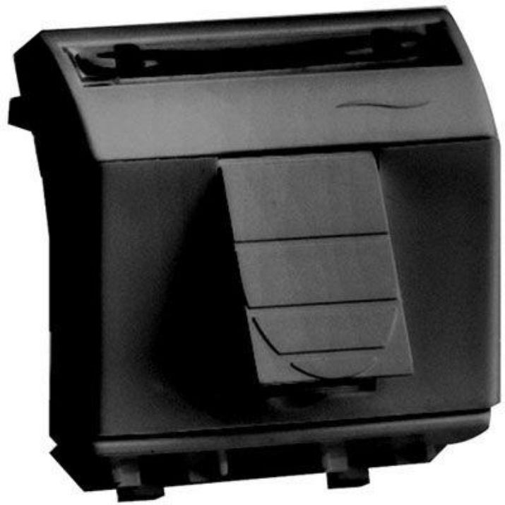 Изображение Розетка компьютерная 1-м СП 2мод. Brava RJ45 кат.5E черн. DKC 77642N