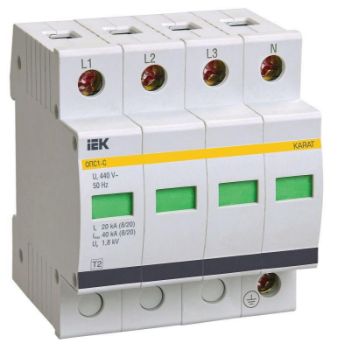 Изображение Ограничитель перенапряжения ОПС1-C 4P IEK MOP20-4-C