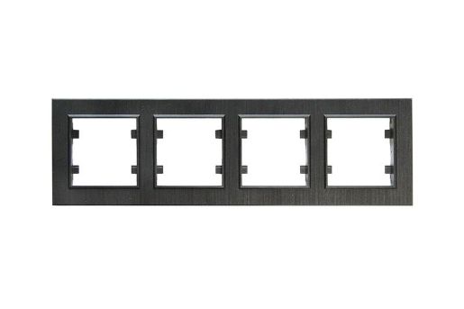 Изображение Рамка 4-м Karea LINE STAR чер. Makel 86054704