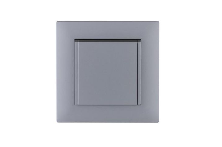 Изображение Розетка 1-м с крышкой Karea RIZZ STAR с заземл. сер. Makel 88065029