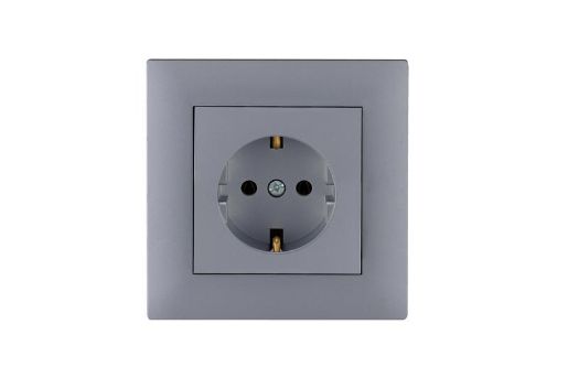 Изображение Розетка 1-м Karea RIZZ STAR с заземл. сер. Makel 88065028