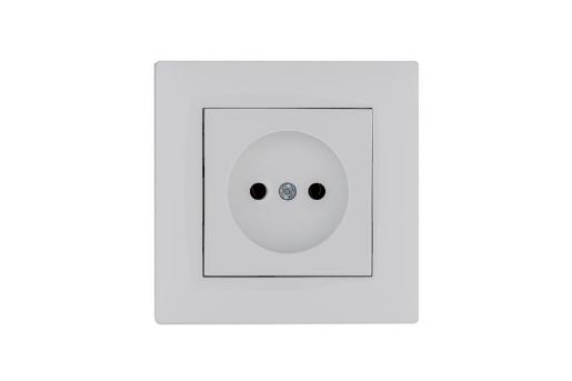 Изображение Розетка 1-м Karea RIZZ без заземл. бел. Makel 88001022