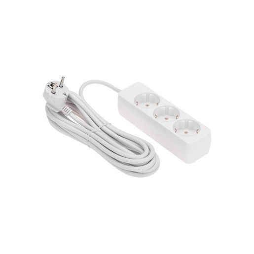 Изображение Удлинитель 3 гнезда 5м 3х0.75кв.мм с/з бел. PROCONNECT 13-4210