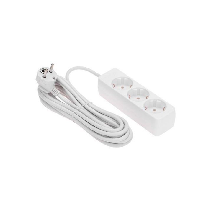 Изображение Удлинитель 3 гнезда 5м 3х0.75кв.мм с/з бел. PROCONNECT 13-4210