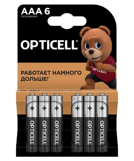 Изображение Элемент питания алкалиновый AAA/LR03 (блист. 6шт) Basic Opticell 5051007