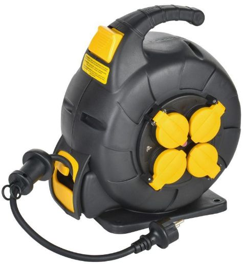 Изображение Удлинитель на катушке TWIST 4х10м с заземл. с крышк. автосмотка 16А IP44 КГ 3х1.5кв.мм УК10 2P+PE/10м 4 IEK TW-KP27-16-04-10-44
