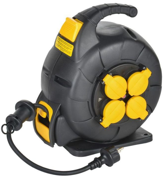 Изображение Удлинитель на катушке TWIST 4х10м с заземл. с крышк. автосмотка 16А IP44 КГ 3х1.5кв.мм УК10 2P+PE/10м 4 IEK TW-KP27-16-04-10-44