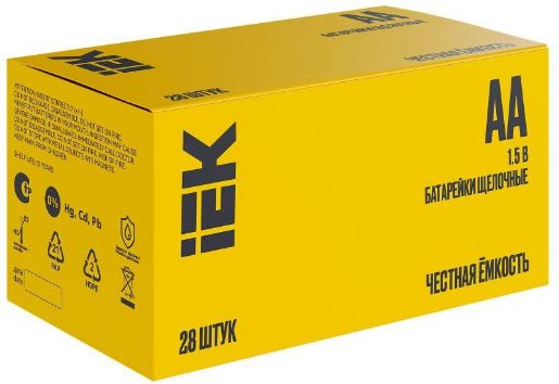 Изображение Элемент питания алкалиновый AA/LR6 Alkaline бокс (уп.28шт) IEK ABT-LR06-OP-B28