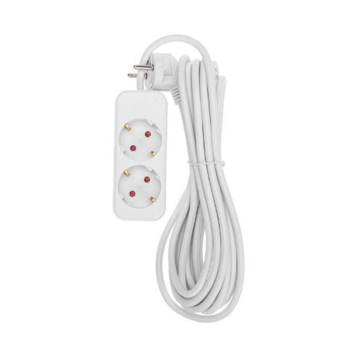 Изображение Удлинитель 2х5м с заземл. STANDARD 3х1кв.мм бел. Rexant 13-4005