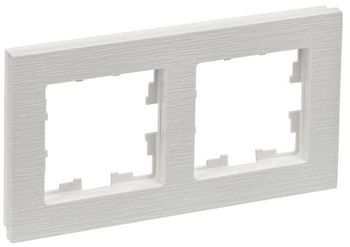 Изображение Рамка 2-м BRITE РУ-2-Бр бел. рифленый IEK BR-M22-51-K01