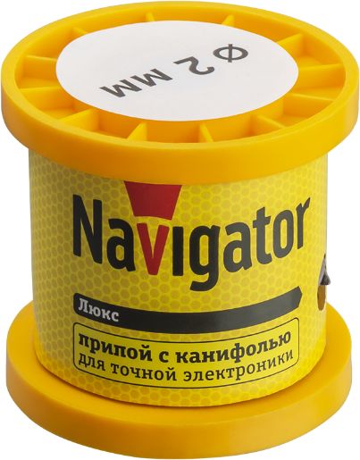 Изображение Припой 93 084 NEM-Pos02-61K-2-K100 (ПОС-61; катушка; 2мм; 100 г) Navigator 93084