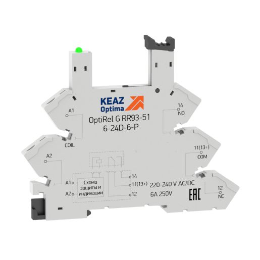 Изображение Розетка для реле OptiRel G RR93-01-220-240U-6-V КЭАЗ 281162