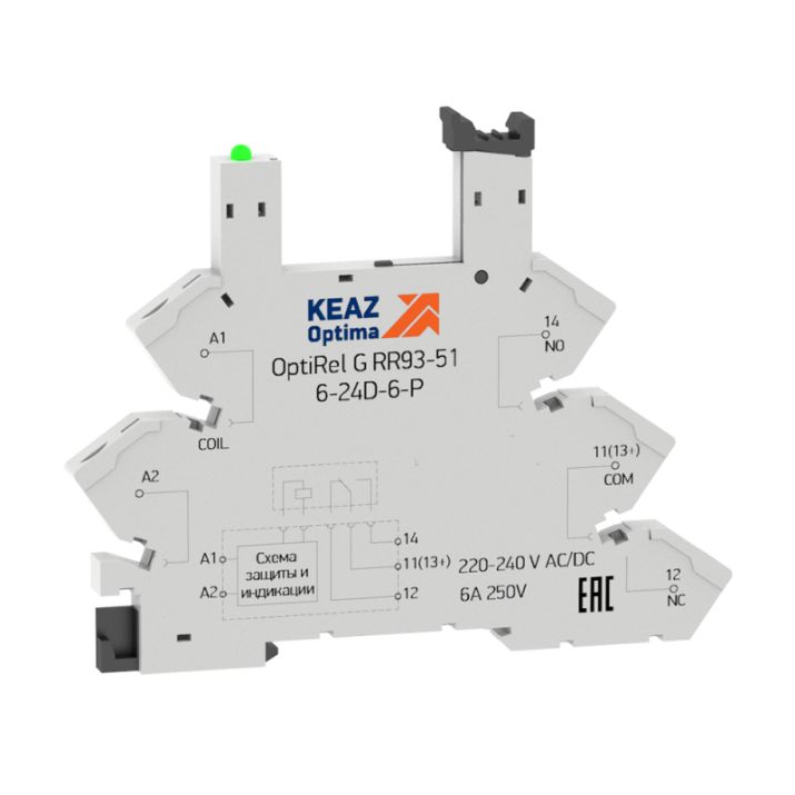 Изображение Розетка для реле OptiRel G RR93-01-220-240U-6-V КЭАЗ 281162