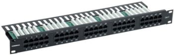 Изображение Патч-панель телеф. 1U кат.3 RJ45 50 порт. (Krone) GENERICA PP50-1UC03U-K05-G
