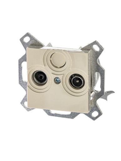 Изображение Розетка телевизионная проходная TV/R Levit 7дБ сл. кость ABB 2CHH083607A6017