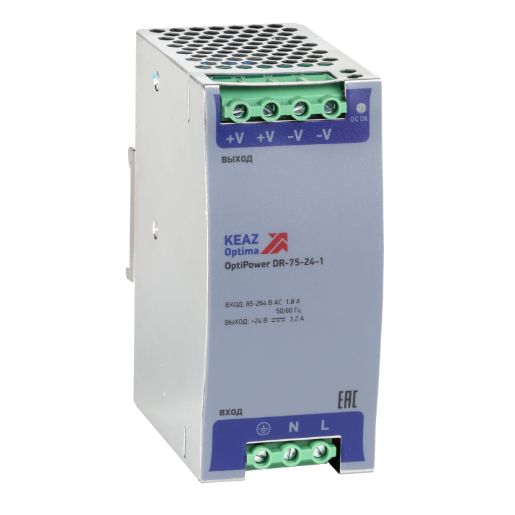 Изображение Блок питания OptiPower DR-75-24-1 КЭАЗ 284547