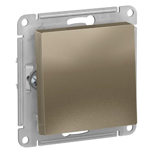 Изображение Выключатель 1-кл. СП AtlasDesign 10А IP20 (сх. 1) 10AX с самовозвратом механизм шампань SE ATN000515