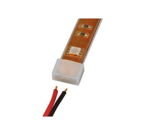 Изображение Зажим изолирующий UCW-H10 WHITE 020 POLYBAG для светодиодной ленты 5050 с отв. для проводов 10мм бел. силикон (уп.20шт) Uniel 06679