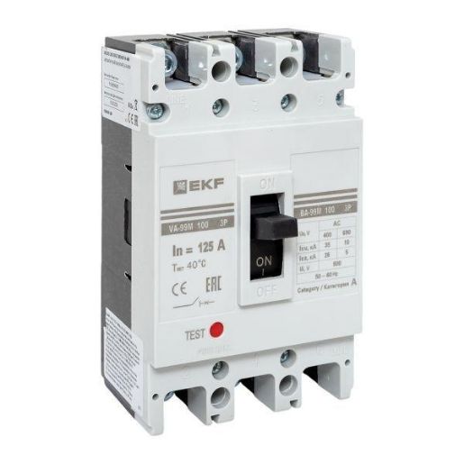 Изображение Выключатель автоматический 3п 100/125А 35кА ВА-99М PROxima EKF mccb99-100-125m
