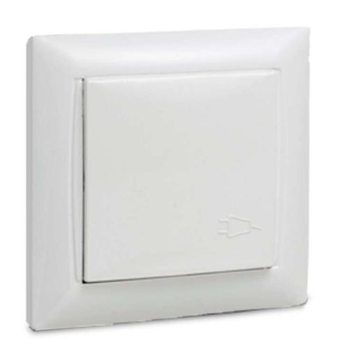 Изображение Розетка 1-м VALENZO защ. крышка с заземл. 6114 бел. ASD / IN HOME 4690612006376