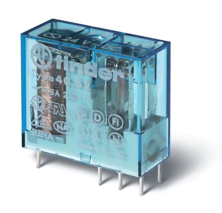 Изображение Реле миниатюрное 2CO 8А кат. 24В DC FINDER 405270240000