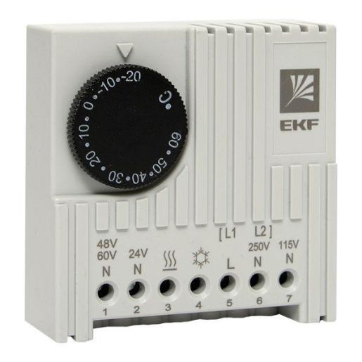 Изображение Термостат NO/NC (охлаждение/обогрев) на DIN-рейку 5-10А 230В IP20 PROxima EKF thermo-no-nc-din