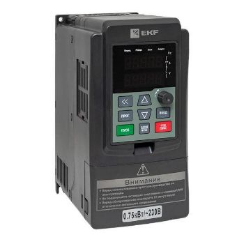 Изображение Преобразователь частоты 0.75/1.5кВт 1х230В VECTOR-100 PROxima EKF VT100-0R7-1B