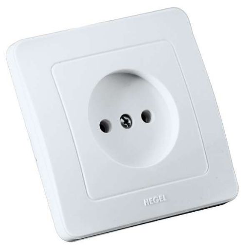 Изображение Розетка 1-м СП Мастер 16А IP20 250В защ. шторки бел. HEGEL РС16-302