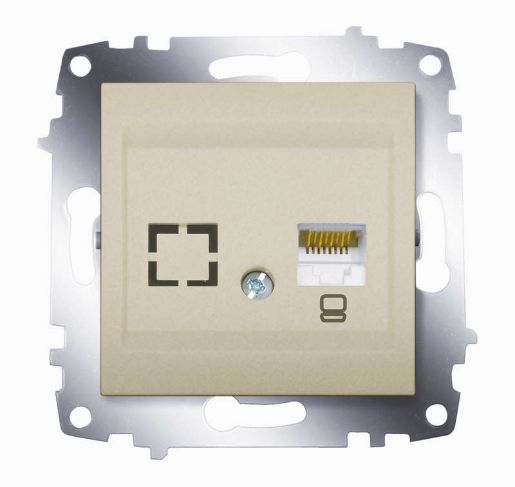 Изображение Розетка компьютерная 2-м Cosmo RJ45 кат.6 + гнездо механизм титаниум ABB 619-011400-247
