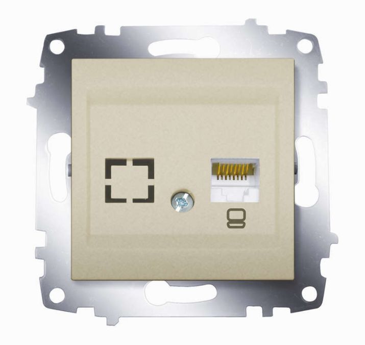 Изображение Розетка компьютерная 2-м Cosmo RJ45 кат.6 + гнездо механизм титаниум ABB 619-011400-247