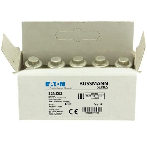 Изображение Предохранитель 32А D02 GG 400В AC EATON 32NZ02