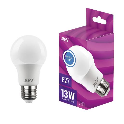 Изображение Лампа светодиодная LED-A65-E27-13Вт-4000K 13Вт грушевидная 4000К нейтр. бел. E27 1000лм 180-240В REV 32268 9
