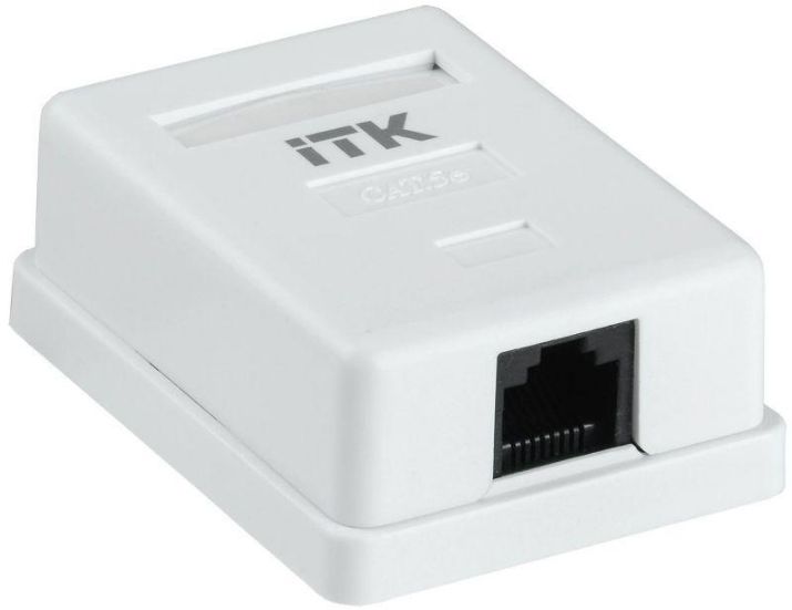 Изображение Розетка компьютерная 1-м ОП RJ45 кат.5E UTP бел. ITK CS2-1C5EU-12